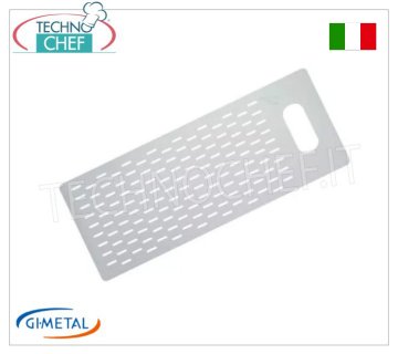 Gi-Metal - Tabla de aluminio perforada para pizza por metros, Blue Line, dim. Tabla de aluminio perforada para pizza por metros, Línea Azul, dim 25x50cm.