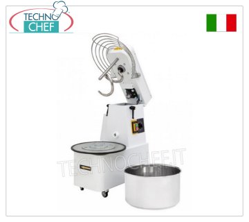 IMPASTATRICE a SPIRALE da 17 Kg,con testa sollevabile e vasca estraibile, IMPASTATRICE a SPIRALE da 17 Kg, con testa sollevabile e vasca estraibile da lt.22, completa di asta spaccapasta, temporizzatore e ruote, V.400/3, Kw.0,75, Peso Kg.81, dim.mm.385x670x725h