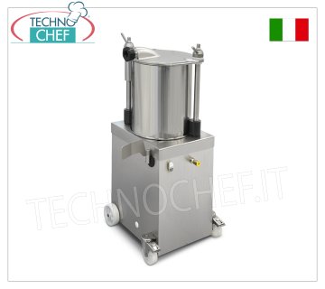 Technochef - Insaccatrici per SALUMI  Idrauliche VERTICALI  da lt 22, 32  e 45 Insaccatrice per SALUMI idraulica VERTICALE  da lt  22 litri, in dotazione 3 imbuti diametro 14-20-30 mm, V.400/3, Kw.0,52, Peso 100 Kg, dim.mm.510x560x1150h