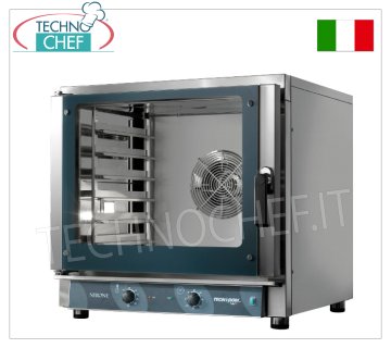 TECNODOM - Forno Convezione Elettrico per 6 Teglie GN 1/1 o da cm 60x40, dim.mm.840x920x835h