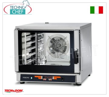 TECNODOM - Forno Convezione-Vapore Elettrico, 5 Teglie GN 1/1 o cm 60x40, dim.mm 840x920x755h