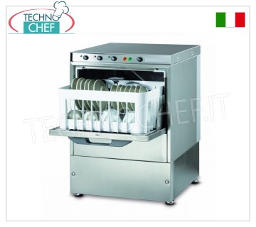 Lavabicchieri Elettromeccanica, cesto quadro 350x350 mm, altezza utile lavaggio max 180 mm