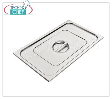 Coperchio inox 18/10 con presa maniglia per bacinella GN 1/1