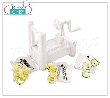 Tagliaverdure in plastica ABS,  3 lame inox intercambiabili