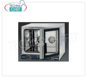 TECNODOM-Forno Convezione Elettrico con GRILL, per 4 Teglie GN1/1 (mm 325x530), dim. mm. 686x660x580h