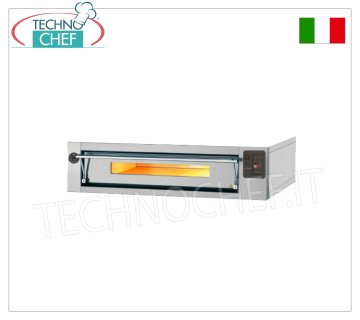 Forno pizza modulare elettrico, Linea EURO CLASSIC, camera per 12 pizze da cm 123x93 interamente in refrattario
