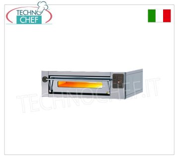 Forno pizza modulare elettrico, Linea EURO STAND, camera per 9 pizze da cm 93x93 con piano in refrattario