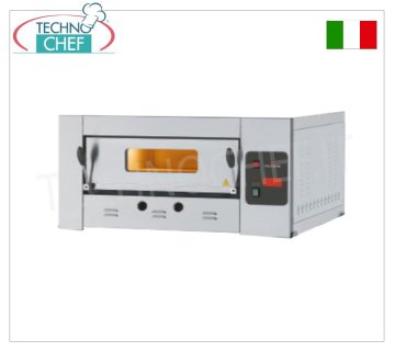 Forno pizza modulare a gas, Linea ECO GAS, camera per 4 pizze da cm 61x64 con piano in refrattario
