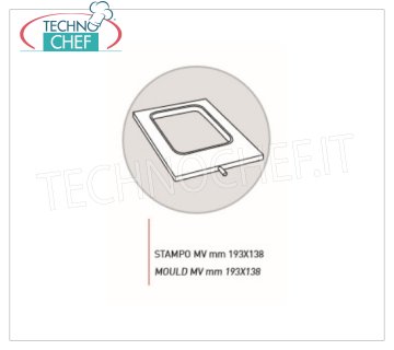 Euromatic - Stampo ad una Impronta, mm  193X138 Stampo in alluminio anticorodal per Mod.SEAL300, ad 1 impronta per vaschette da mm 193x138