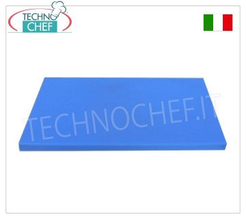 Technochef - Tablas de cortar de polietileno Tabla de cortar de polietileno con tope, color azul