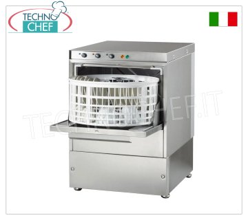 Lavabicchieri Elettromeccanica, cesto tondo ⌀ 36 cm, altezza utile lavaggio max 250 mm