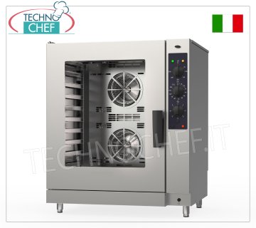 FORNO CONVEZIONE- VAPORE  GAS per 10 TEGLIE GN 1/1, (mm 325x530), Dim. mm. 860x710x1020h