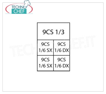 TECHNOCHEF - Set 1 Cestello 1/3 + 4 Cestelli 1/6 per cuocipasta, Mod. 9CP8