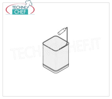 TECHNOCHEF - Cestello 1/6 SX per cuocipasta, Mod.9CS1/6 SX Cestello 1/6 SX, dim.mm.140x140x200h, per Cuocipasta Linea 900