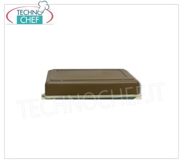 Technochef - Coperchio rialzato per Contenitore mod.Florida marrone Coperchio bombato per aumetare l'altezza utile interna fino a cm 20 del contenitore mod.Florida