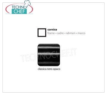 Cornice Classica Nero Opaco CRAL9005 Cornice con portavetri, colore ''classica nero opaco'', dimensioni mm 600x600x7h