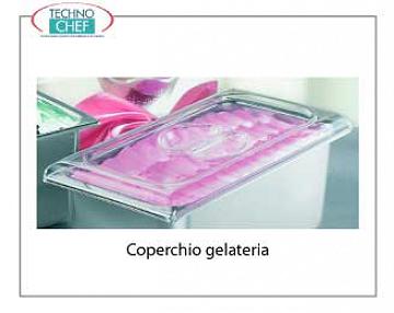 Coperchio per bacinella Coperchio per bacinella gelato inox 18/10, dim.mm.330 x 165