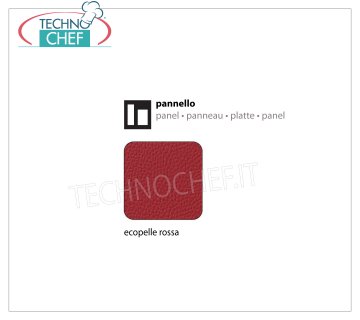 Pannello Ecopelle Rossa Pannello interno in Ecopelle rossa, dimensioni mm 715x715x1,2h