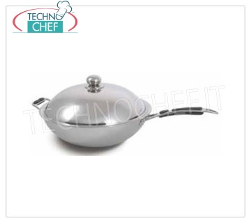 TECHNOCHEF - Padella per WOK AISI 304, Mod.PW36