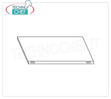 TECHNOCHEF - Estante liso de acero inoxidable 304 para estantes, 80x30 cm, Mod.698030 Estante liso para estanterías en acero inoxidable AISI 304 para montaje con gancho o perno, acabado brillante, bordes redondeados, grosor 8/10, capacidad 100 Kg, dimensiones 80x30 cm