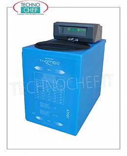 Technochef - Descalcificador de agua automático con mueble de 7 lt Purificador/ablandador automático de armario para agua fría con capacidad de 7 lt. de resina, programación electrónica, rendimiento máximo: 800 l/h, V.12 (alimentador incluido), dim.mm.240x435x425h