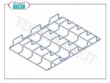 Forni convezione vapore Griglia in acciaio inox AISI 304 a 5 canali, dim.mm.600x400